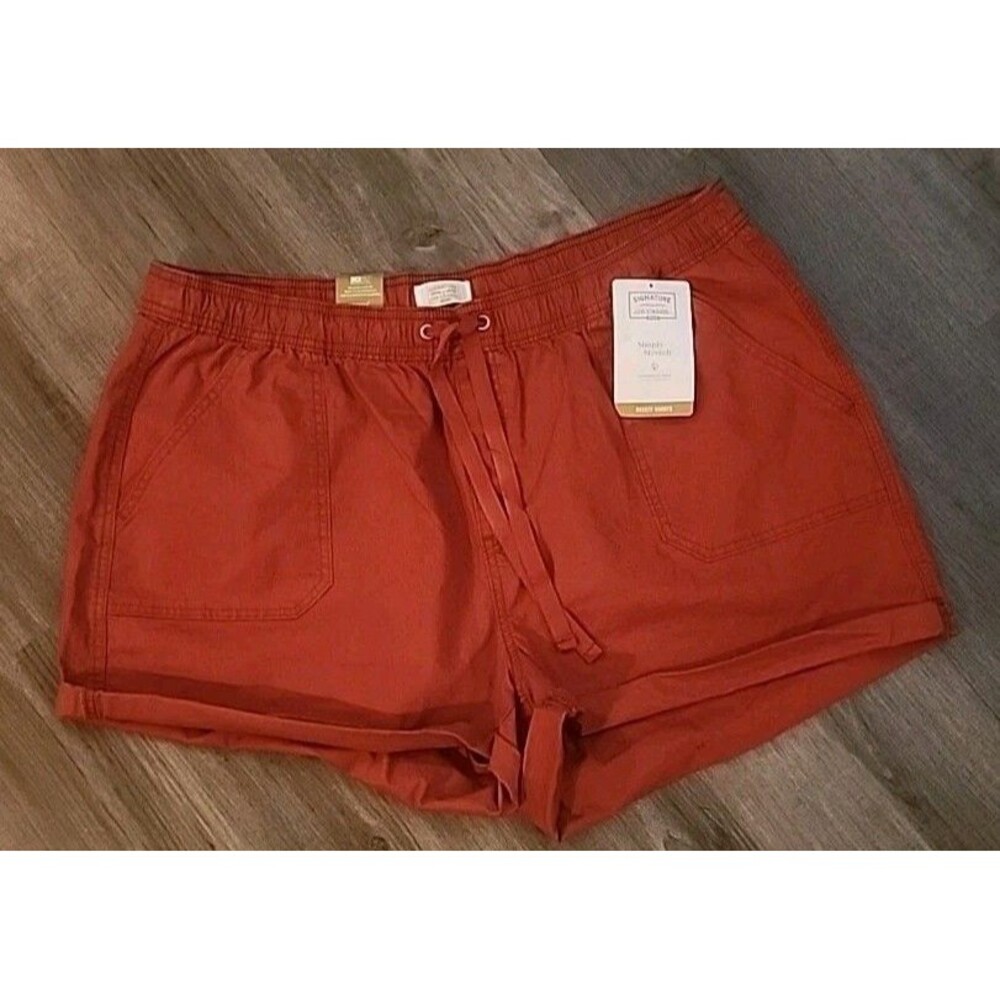 Levi Strauss Gold NWT Womens Shorts 22/W36 Burnt Orange Breezy Simply Stretch